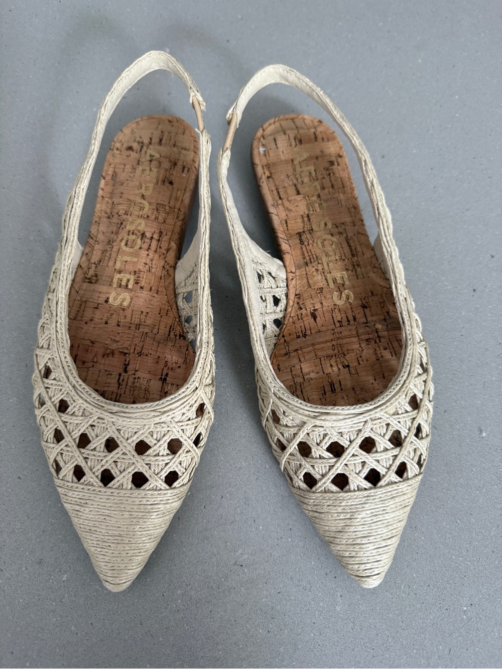 AEROSOLES Woven Slingback Flats NWOT